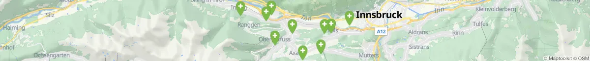 Kartenansicht für Apotheken-Notdienste in der Nähe von Grinzens (Innsbruck  (Land), Tirol)